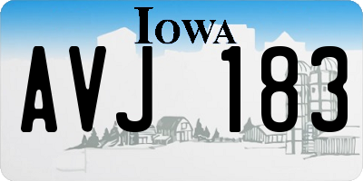 IA license plate AVJ183