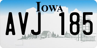 IA license plate AVJ185
