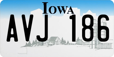 IA license plate AVJ186