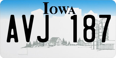 IA license plate AVJ187