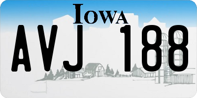 IA license plate AVJ188