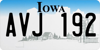 IA license plate AVJ192