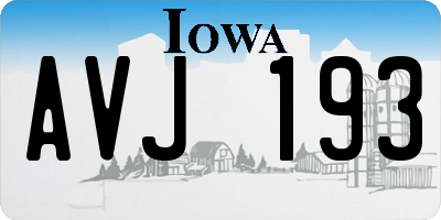 IA license plate AVJ193