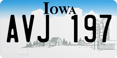 IA license plate AVJ197