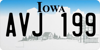 IA license plate AVJ199