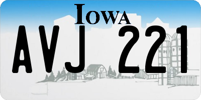 IA license plate AVJ221