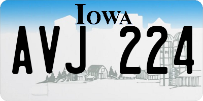 IA license plate AVJ224