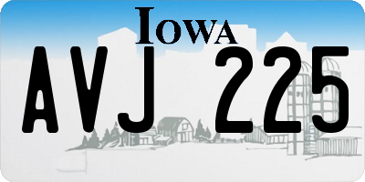 IA license plate AVJ225