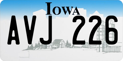 IA license plate AVJ226