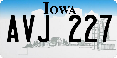 IA license plate AVJ227