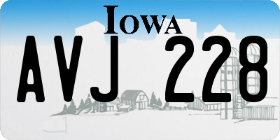 IA license plate AVJ228