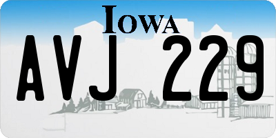 IA license plate AVJ229