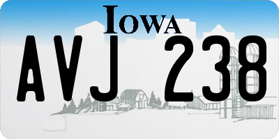 IA license plate AVJ238