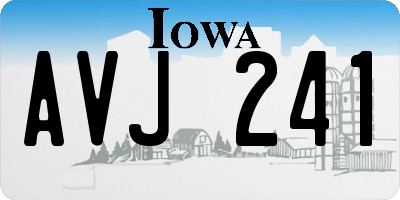 IA license plate AVJ241