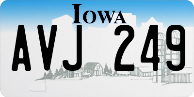 IA license plate AVJ249