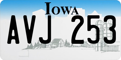 IA license plate AVJ253