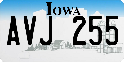 IA license plate AVJ255
