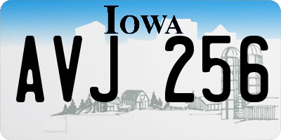 IA license plate AVJ256