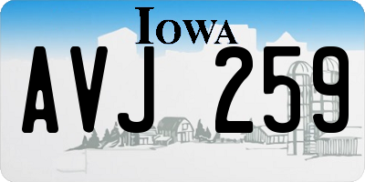 IA license plate AVJ259