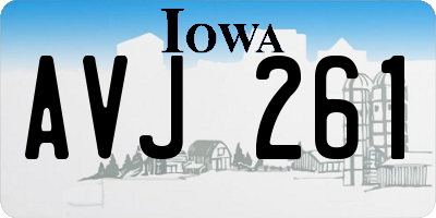 IA license plate AVJ261