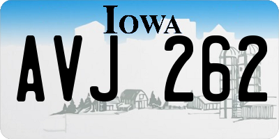 IA license plate AVJ262