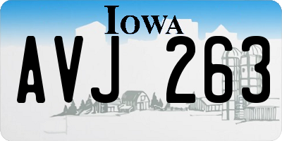 IA license plate AVJ263