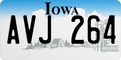 IA license plate AVJ264