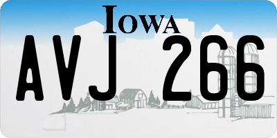 IA license plate AVJ266