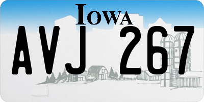 IA license plate AVJ267