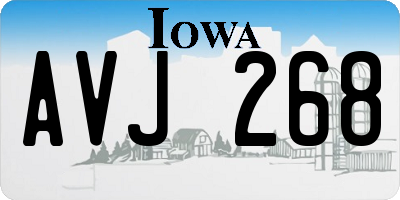 IA license plate AVJ268