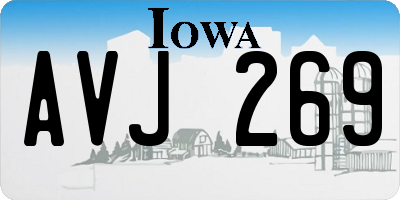 IA license plate AVJ269