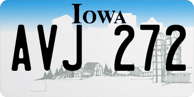 IA license plate AVJ272