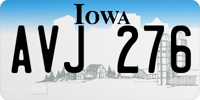 IA license plate AVJ276