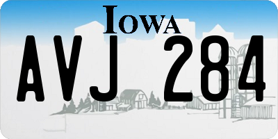 IA license plate AVJ284