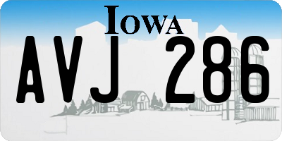 IA license plate AVJ286