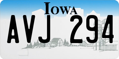 IA license plate AVJ294