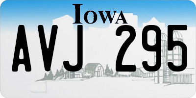IA license plate AVJ295