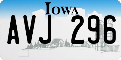 IA license plate AVJ296