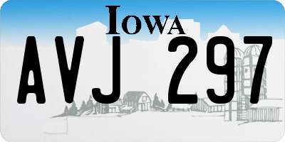 IA license plate AVJ297