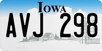 IA license plate AVJ298