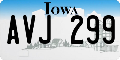 IA license plate AVJ299