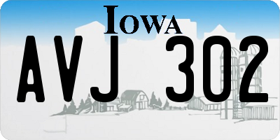 IA license plate AVJ302