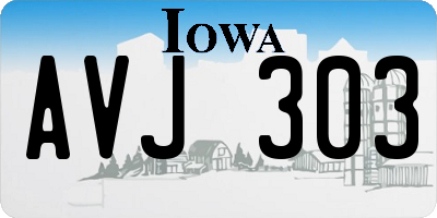 IA license plate AVJ303