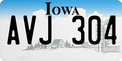 IA license plate AVJ304