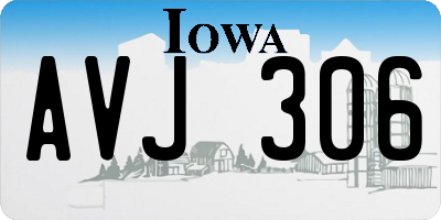 IA license plate AVJ306