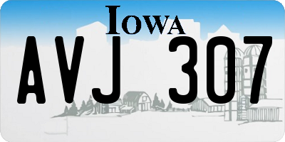 IA license plate AVJ307