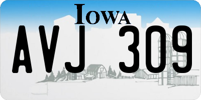 IA license plate AVJ309