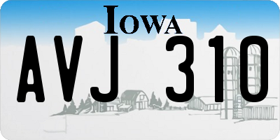 IA license plate AVJ310