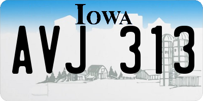IA license plate AVJ313