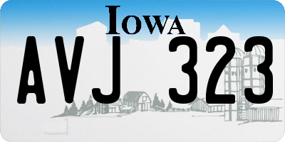 IA license plate AVJ323